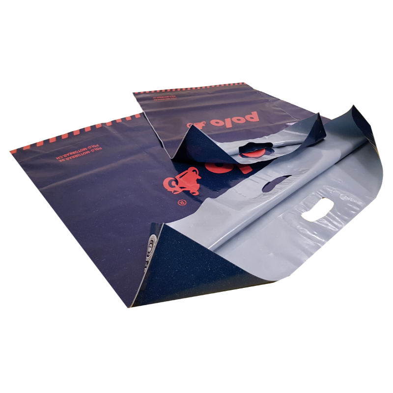 Griffloch verstärkt: PE-Blattverstärkung im Grifflochbereich 